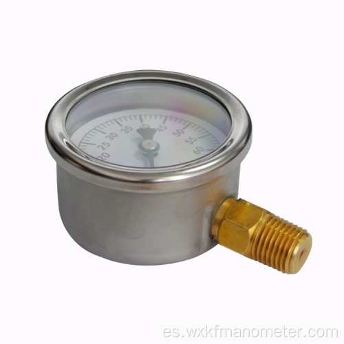 Todos los medidores de presión de vapor de medidor de presión de acero inoxidable